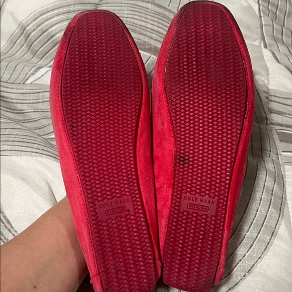 Cole Haan Vibrant Red Suede Loafers - Picture 5 of 6